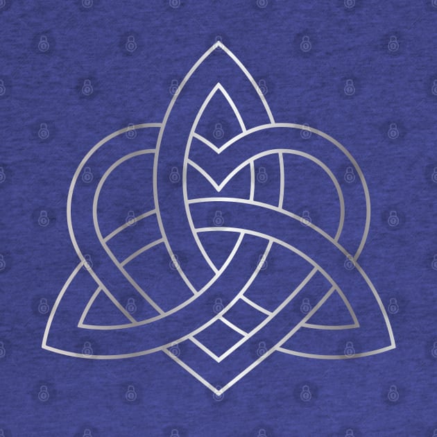 Celtic Trinity Knot. Celtic Triquetra with heart. by tatadonets